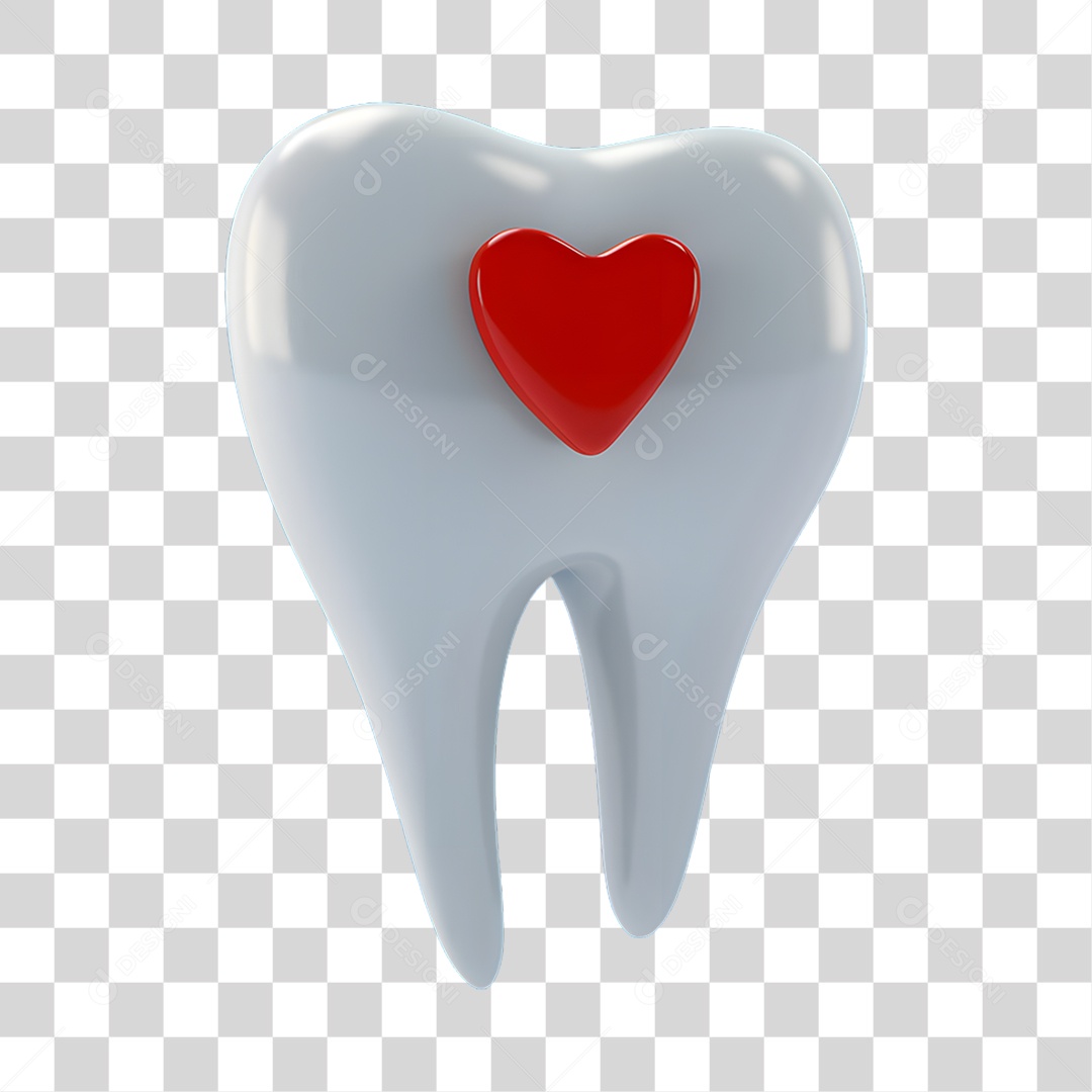 Elemento 3D Odontologia PNG Transparente