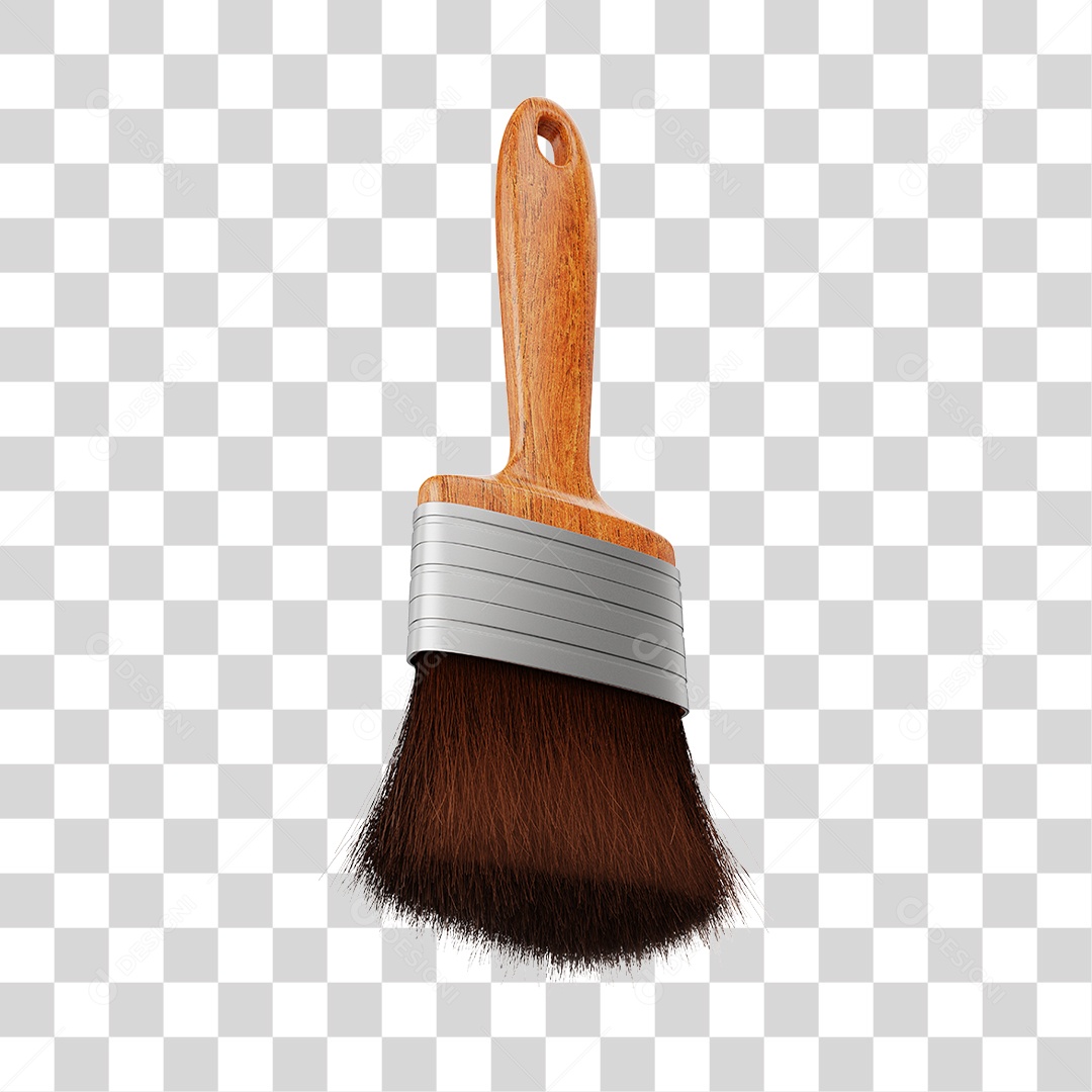 Elemento 3D Pincel de Pintura PNG Transparente