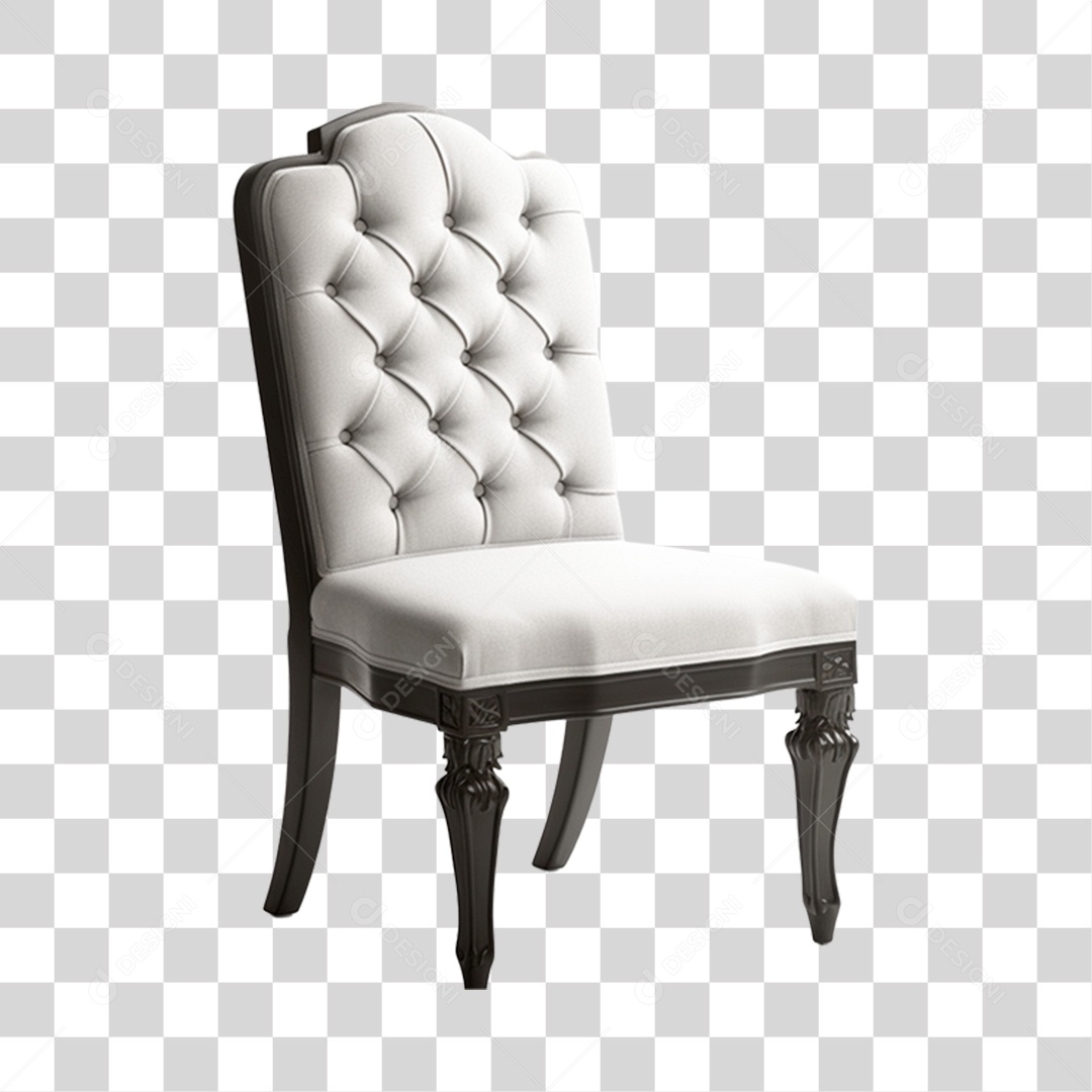 Cadeira almofadada rústica PNG Transparente