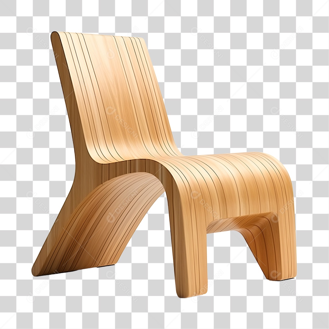 Cadeira de madeira rústica PNG Transparente