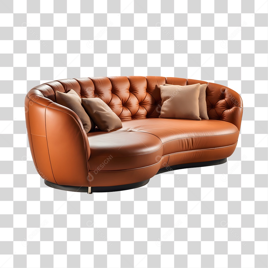 Sofá de couro PNG Transparente