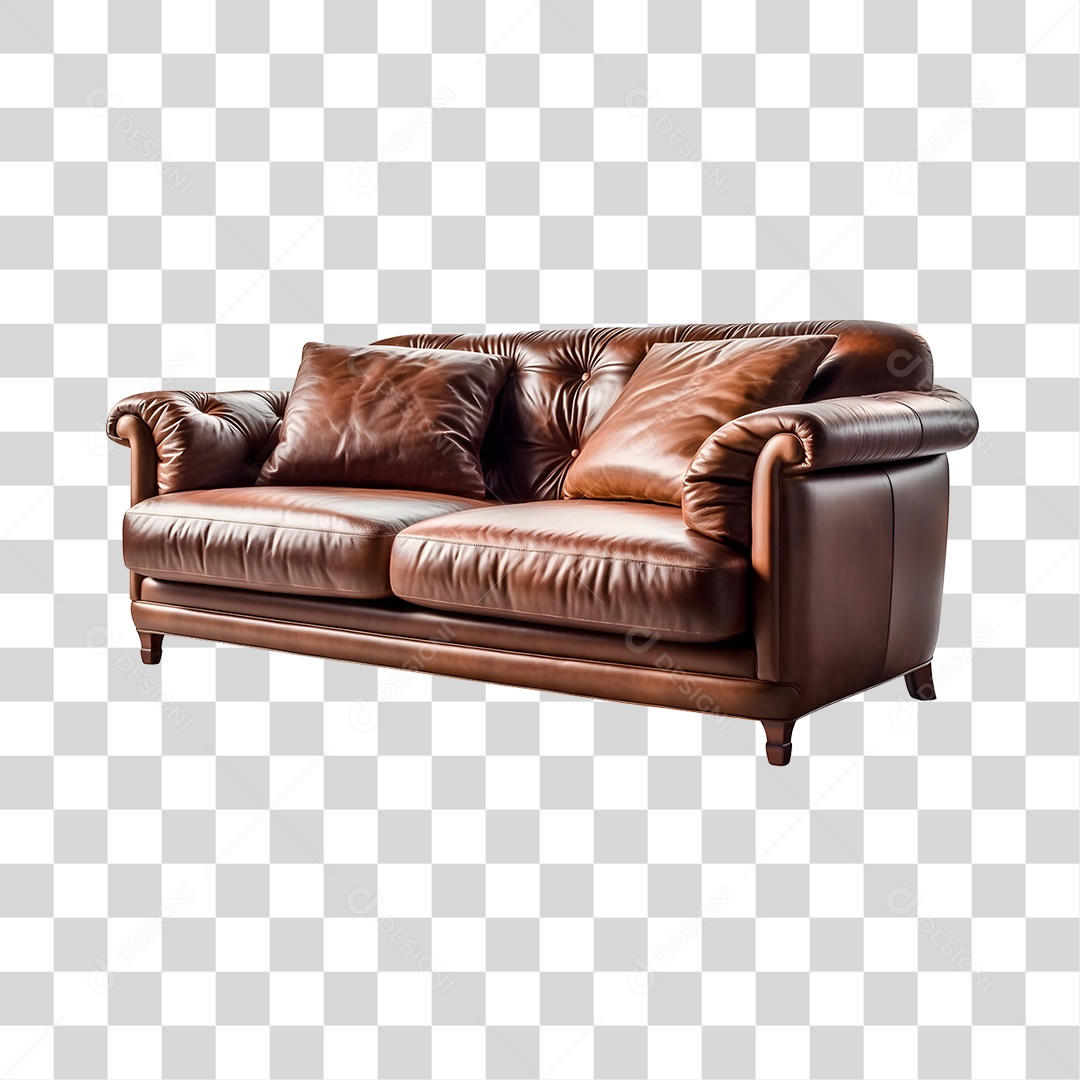 Sofá de couro PNG Transparente