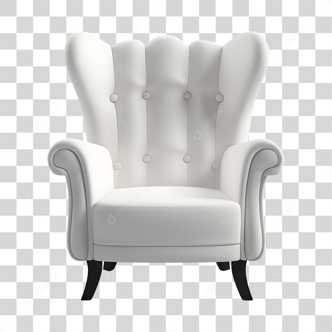 Cadeira almofadada PNG Transparente