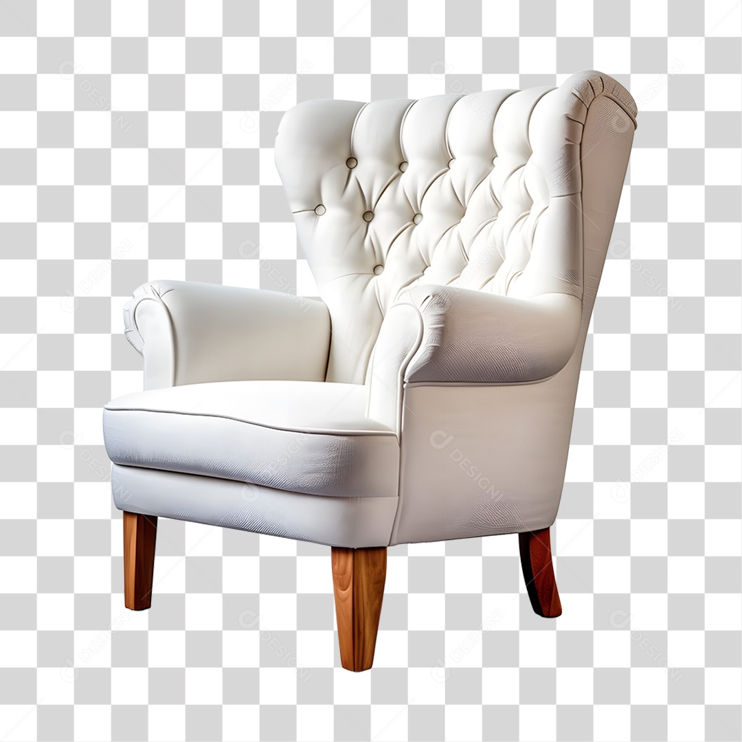 Cadeira almofadada rústica PNG Transparente