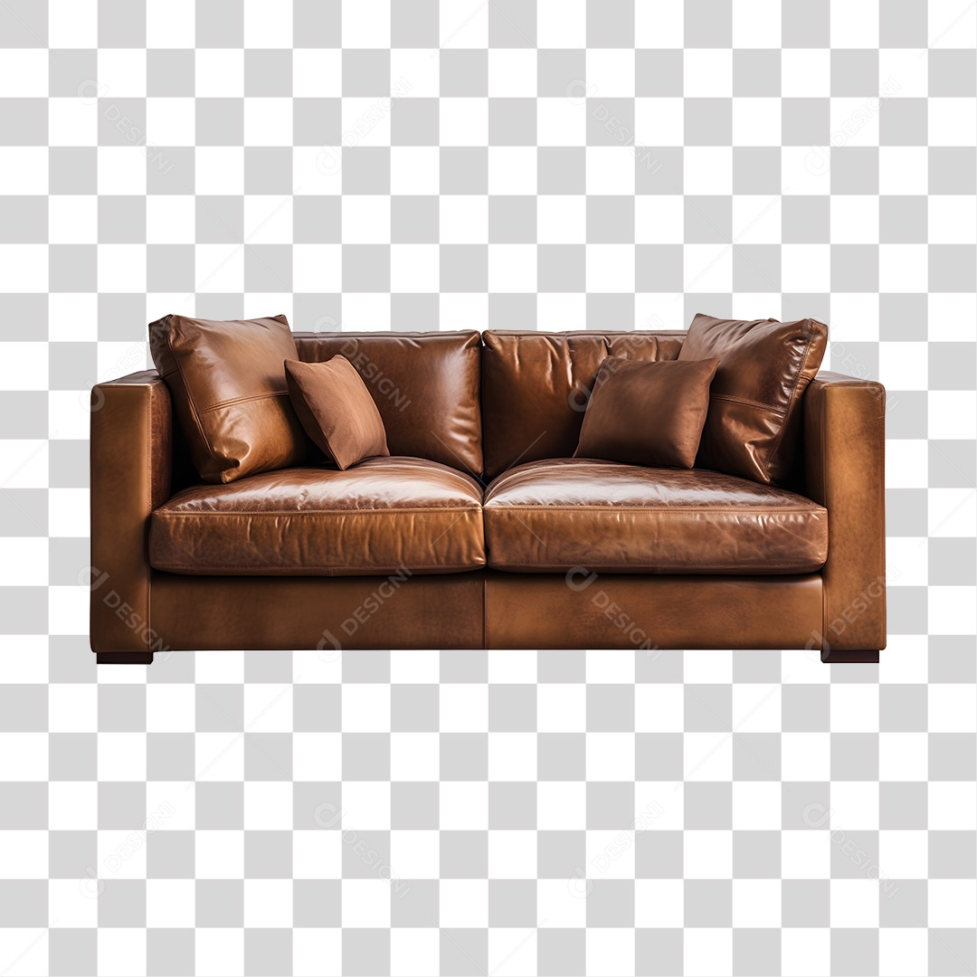 Sofá de couro PNG Transparente