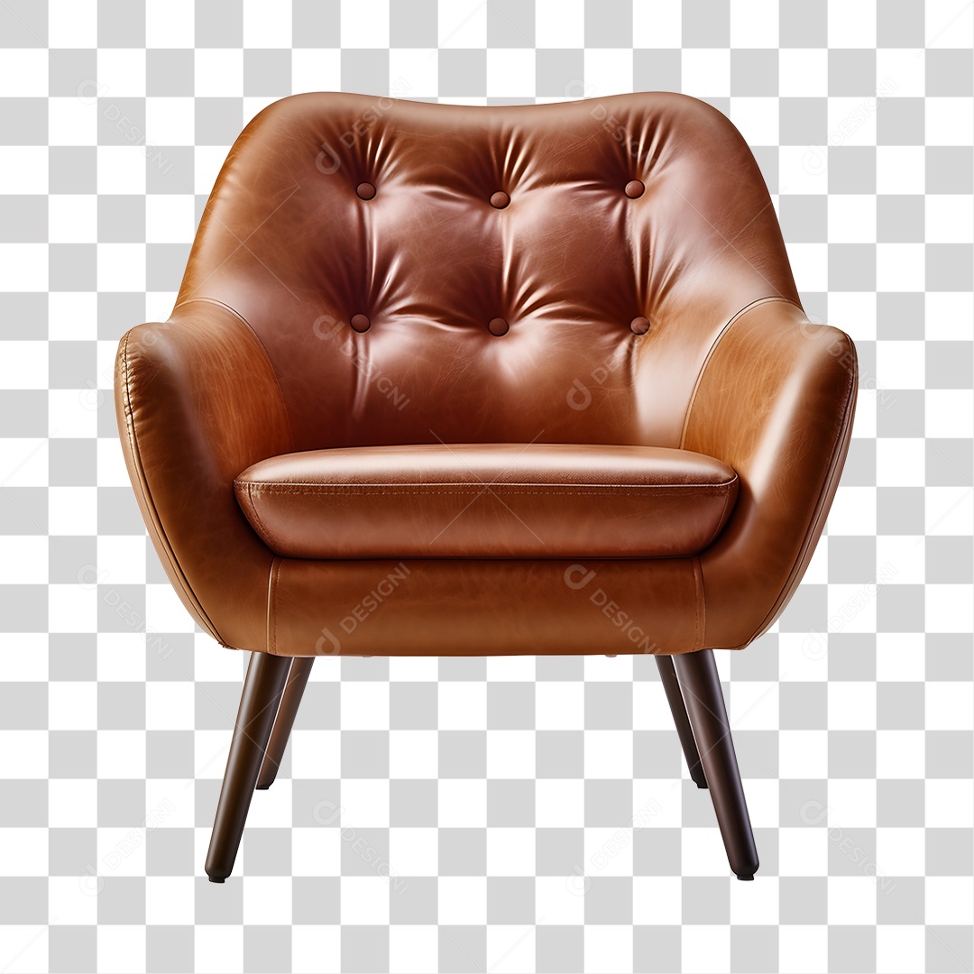 Poltrona de couro PNG Transparente