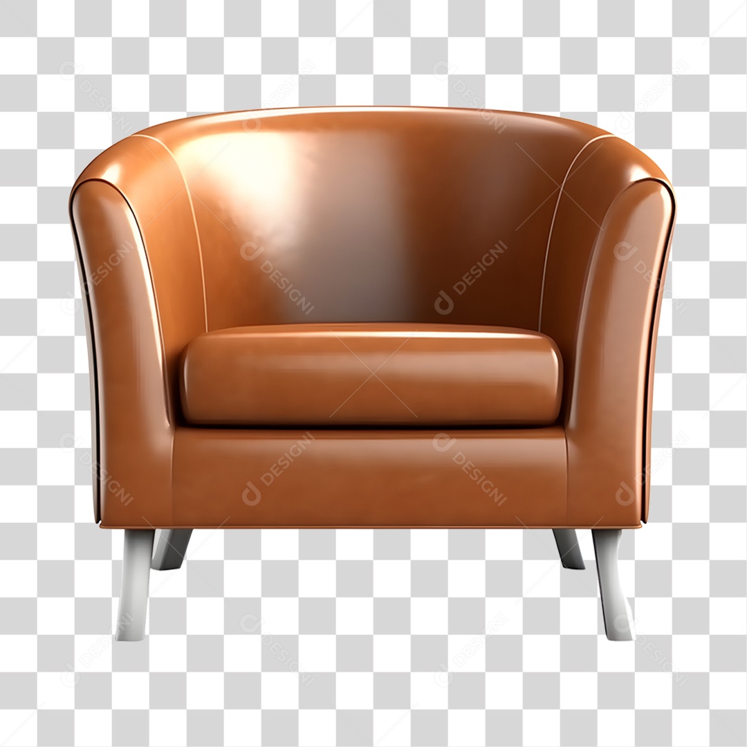 Poltrona de couro PNG Transparente