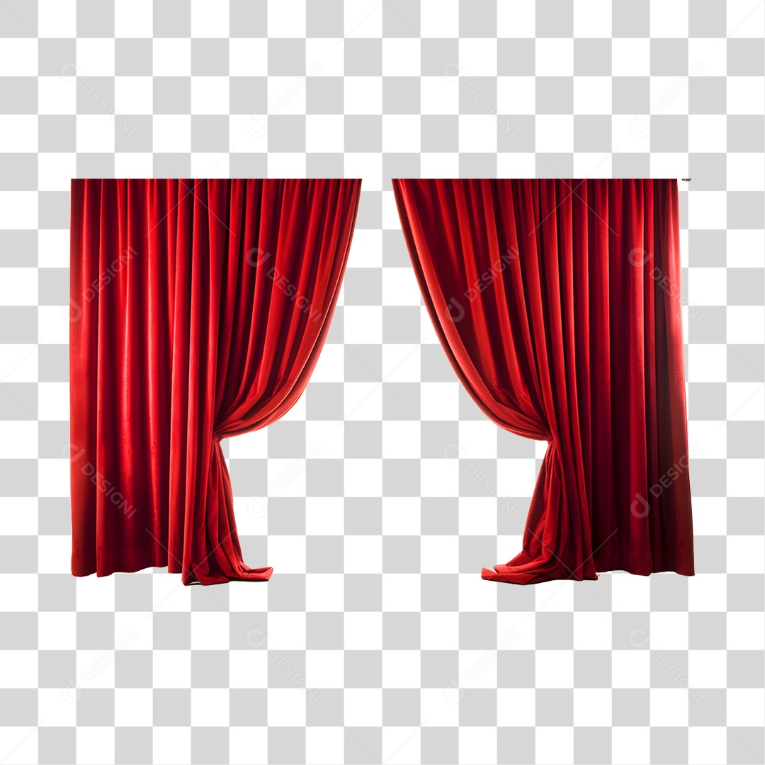 Cortina Vermelha  PNG Transparente