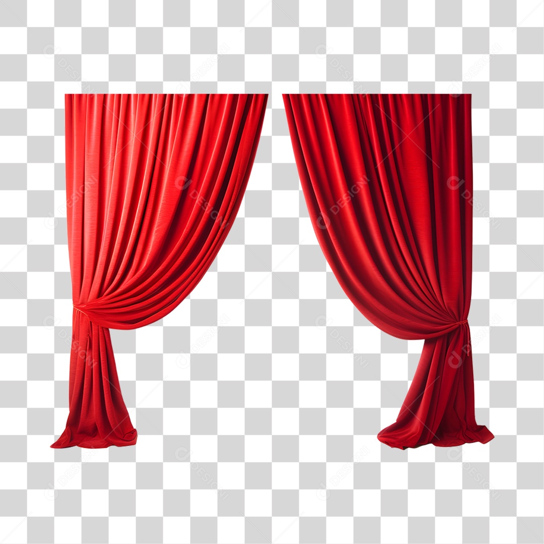 Cortina Vermelha  PNG Transparente