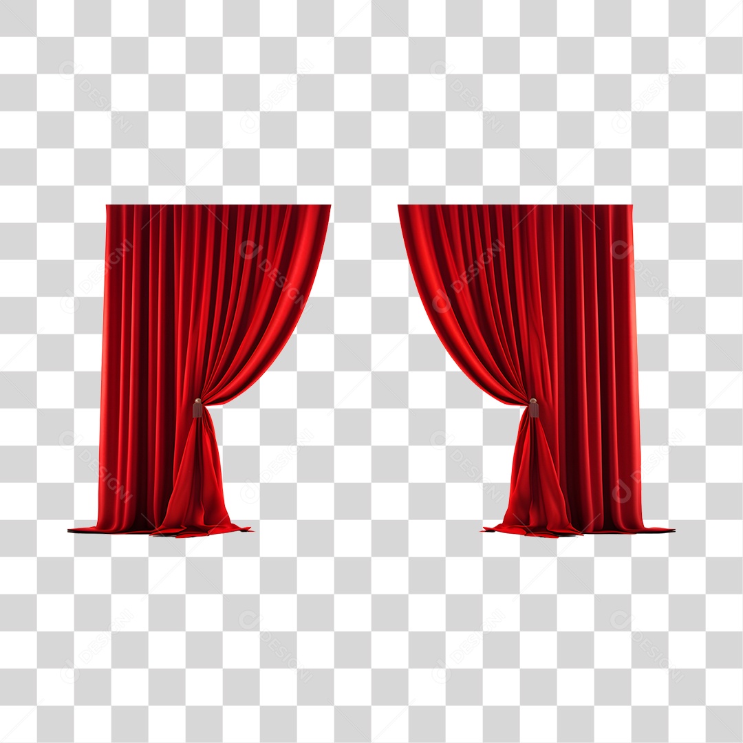 Cortina Vermelha PNG Transparente