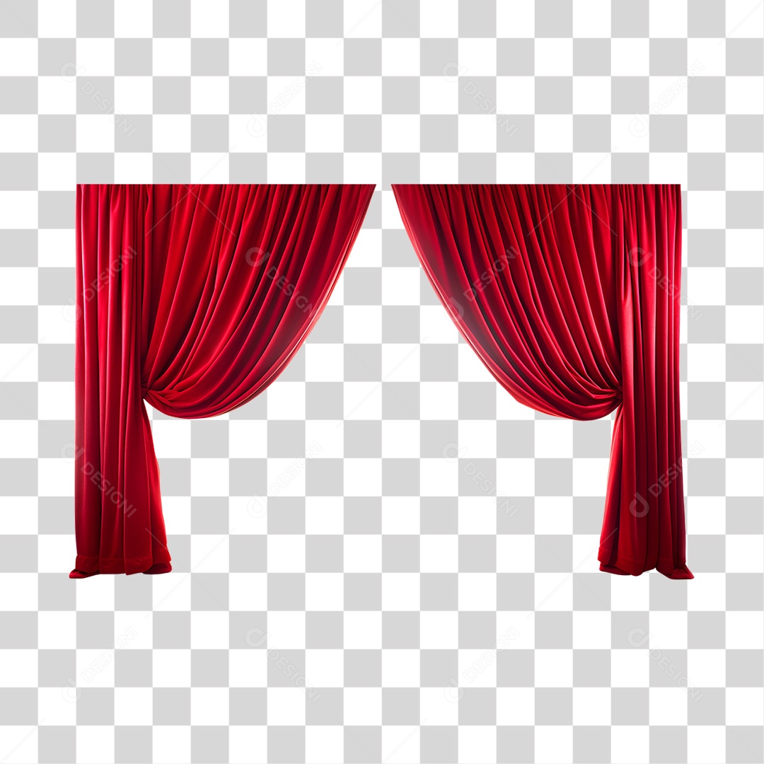 Cortina Vermelha  PNG Transparente