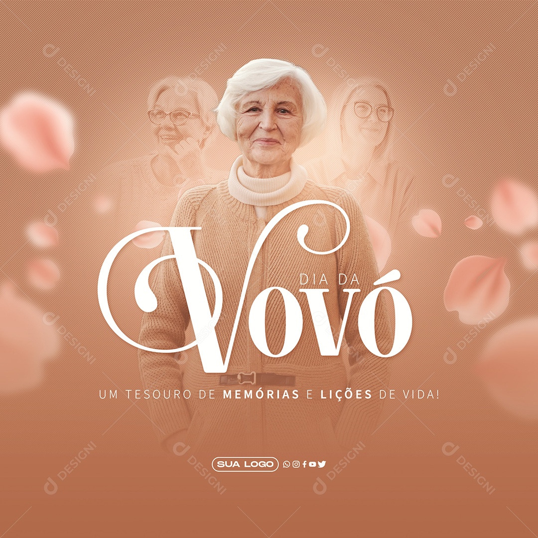 Post Grandma's Day: a Treasure of Memories and Lessons Editable Social Media PSD