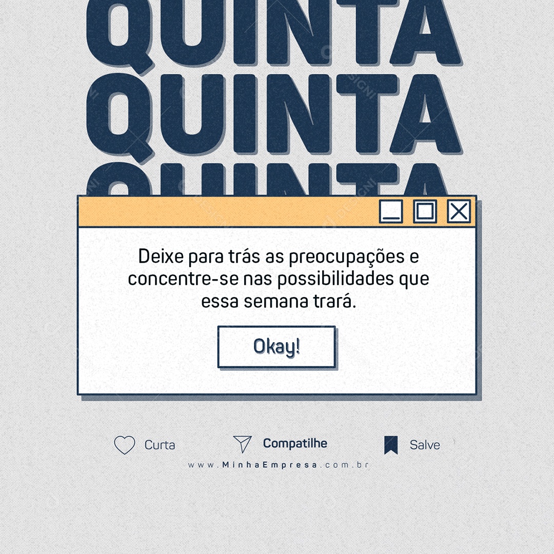 Deixe Para Trás As Preocupações Frase Motivacional Social Media PSD Editável