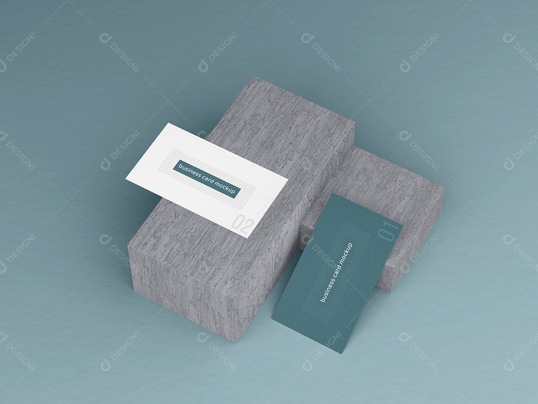 Cartão de Visita Verde e Branco Frente e Verso PSD