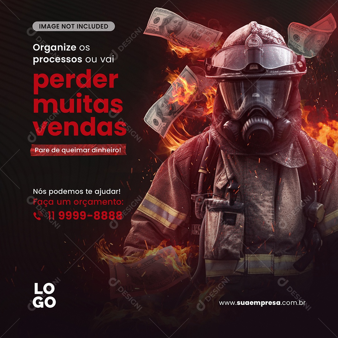 Social Media Organize Os Processos Ou Vai Perder Muitas Vendas PSD Editável