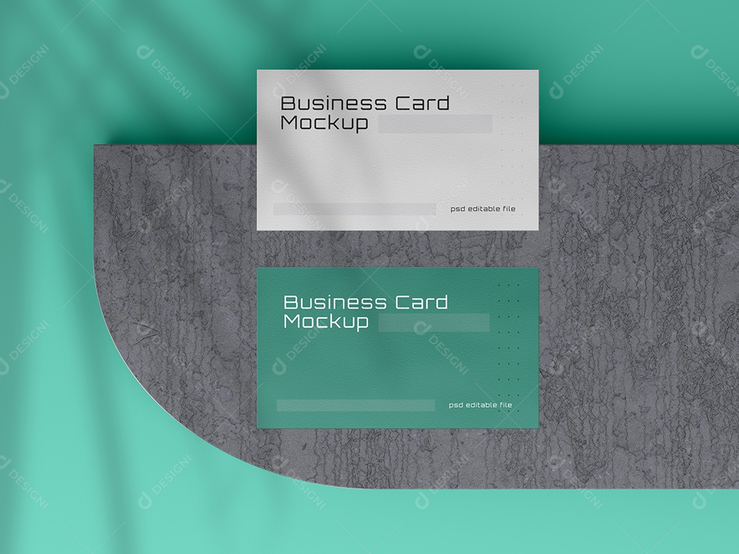 Cartão de Visita Verde e Branco Frente e Verso PSD