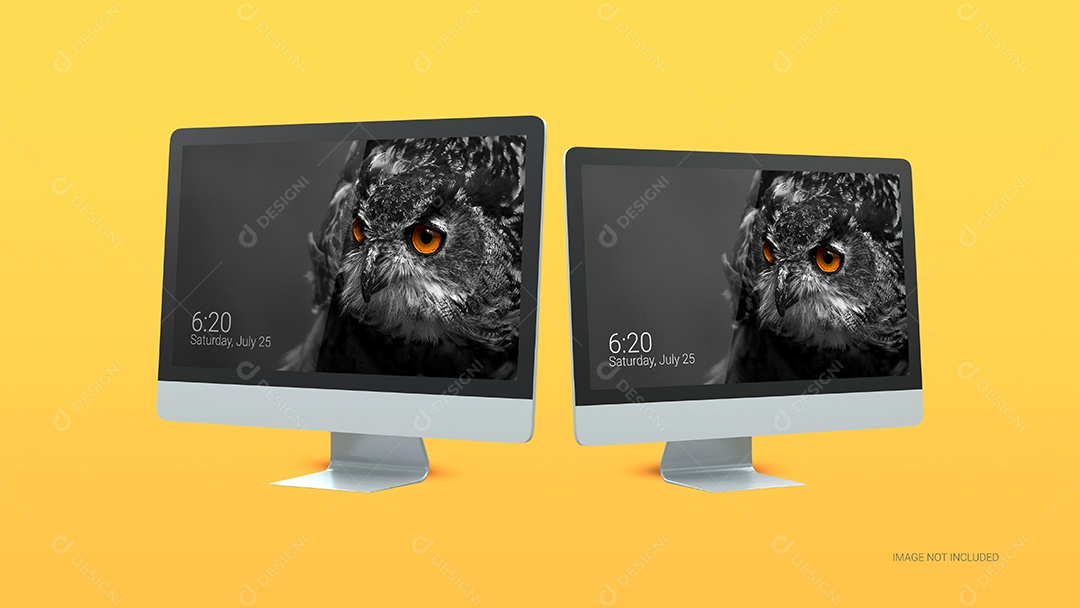 Mockup Modelo De Área De Trabalho Elemento 3D Para Composição PSD