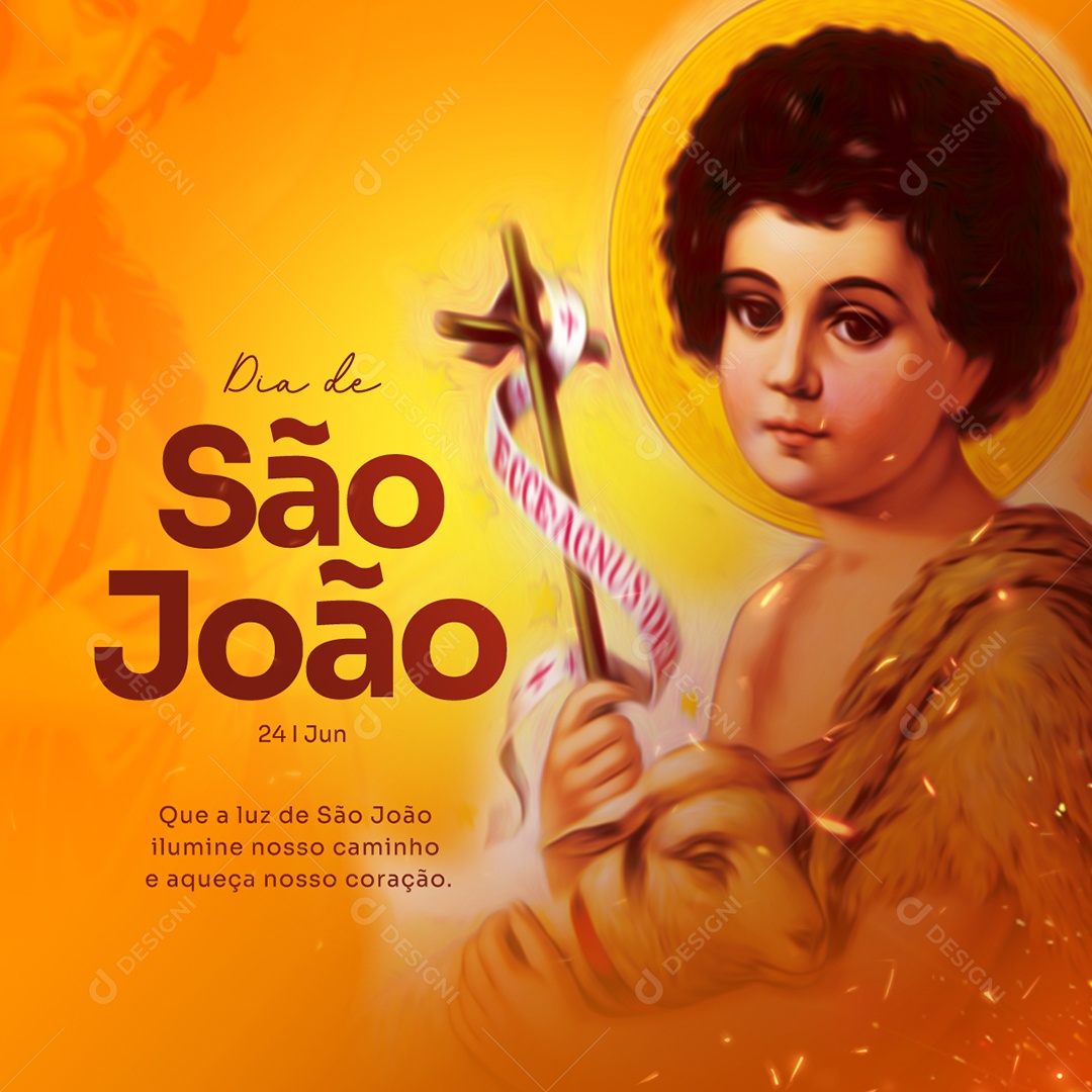Social Media Dia De São João 24 De Junho Aqueça Nosso Coração PSD Editável