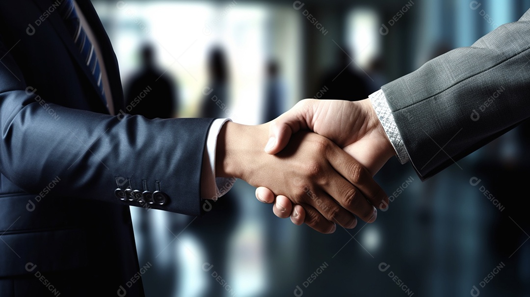 Homens em acordo com aperto de mão