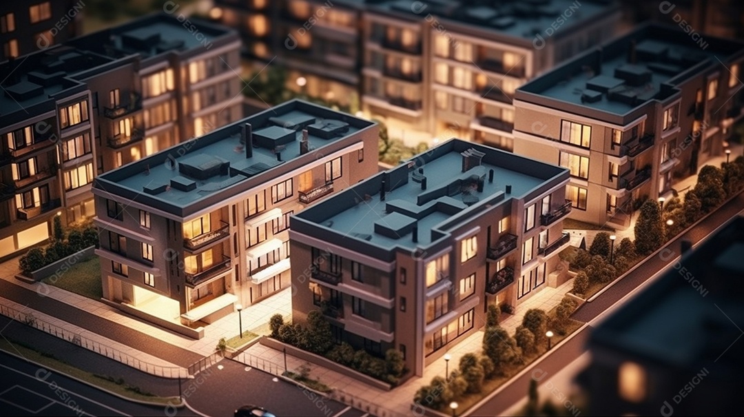 Projeto de condomínio de apartamentos