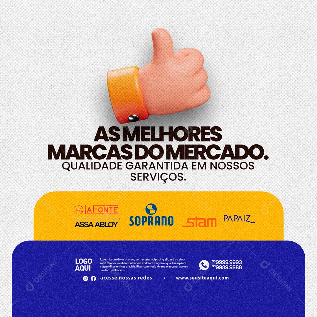 As Melhores Marcas Do Mercado Chaveiro Social Media PSD Editável