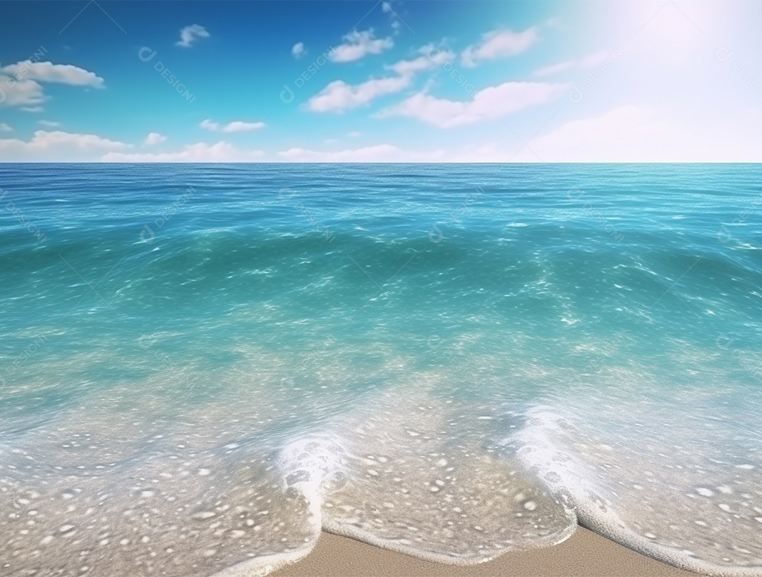 Ondas do mar vindo sobre a areia da praia