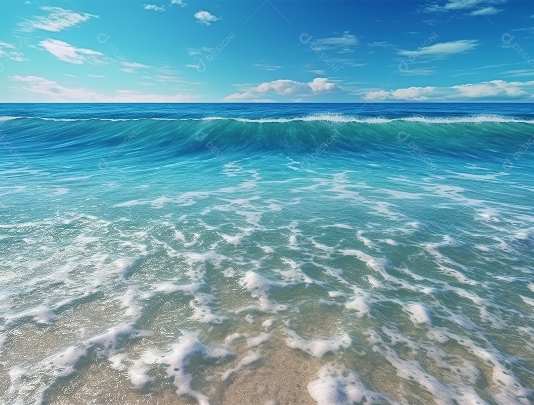 Ondas do mar vindo sobre a areia da praia