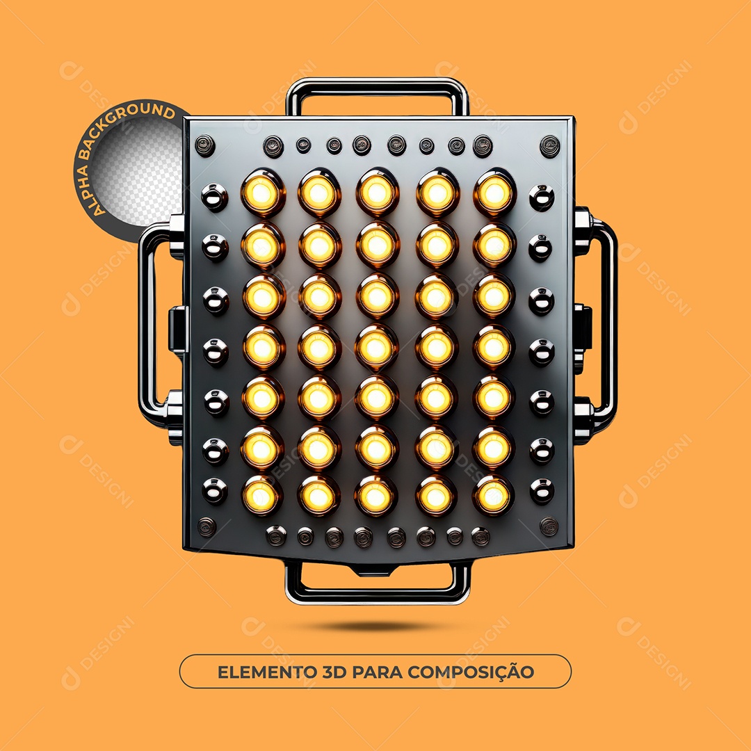 Refletor De Luzes Elemento 3D Para Composição PSD