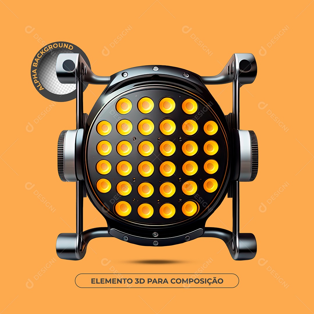 Refletor De Luzes Elemento 3D Para Composição PSD