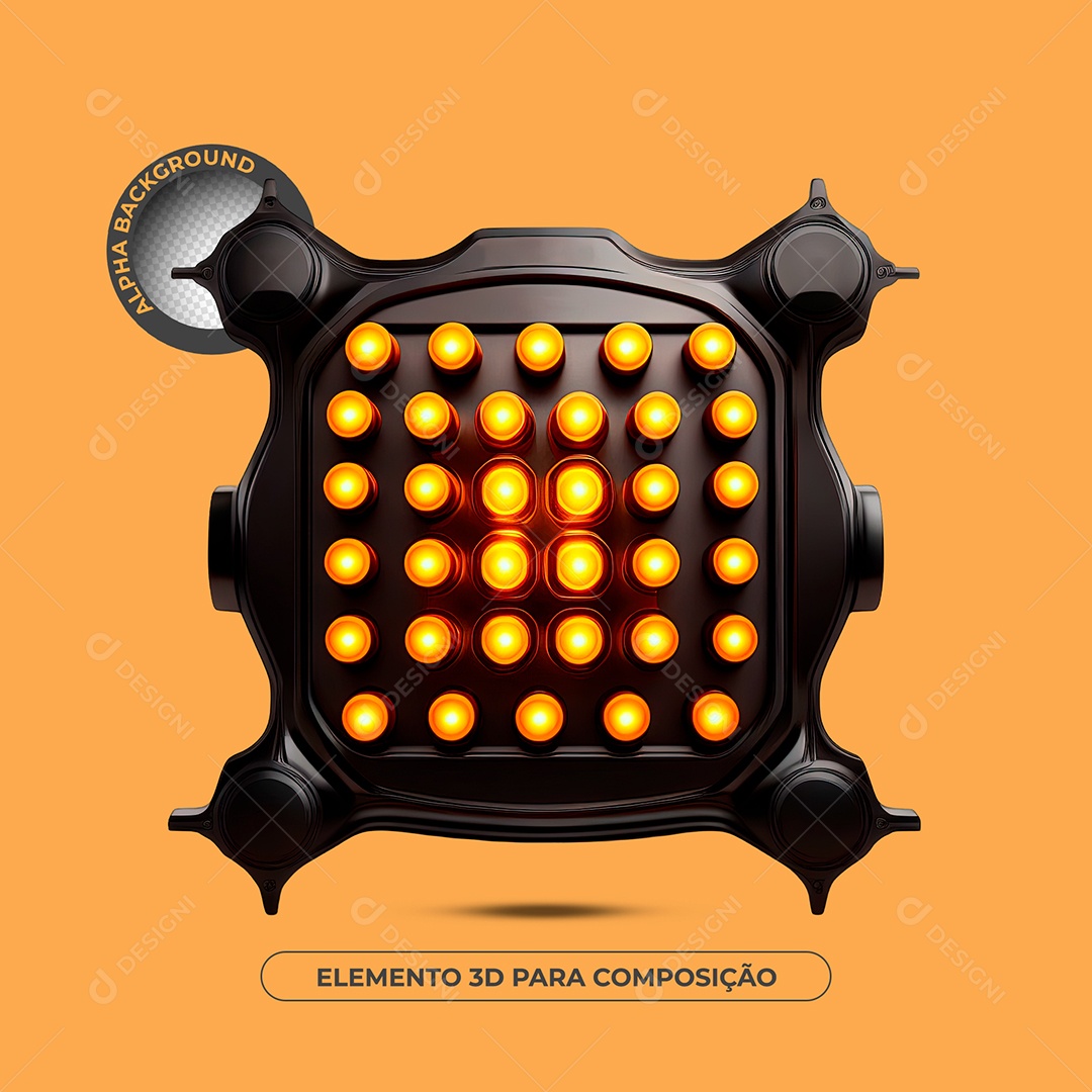 Elemento 3D Refletor De Luzes Para Composição PSD