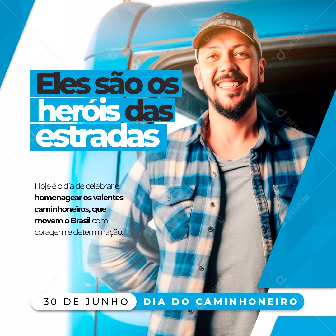 Dia do Caminhoneiro 30 de Junho Social Media PSD Editável
