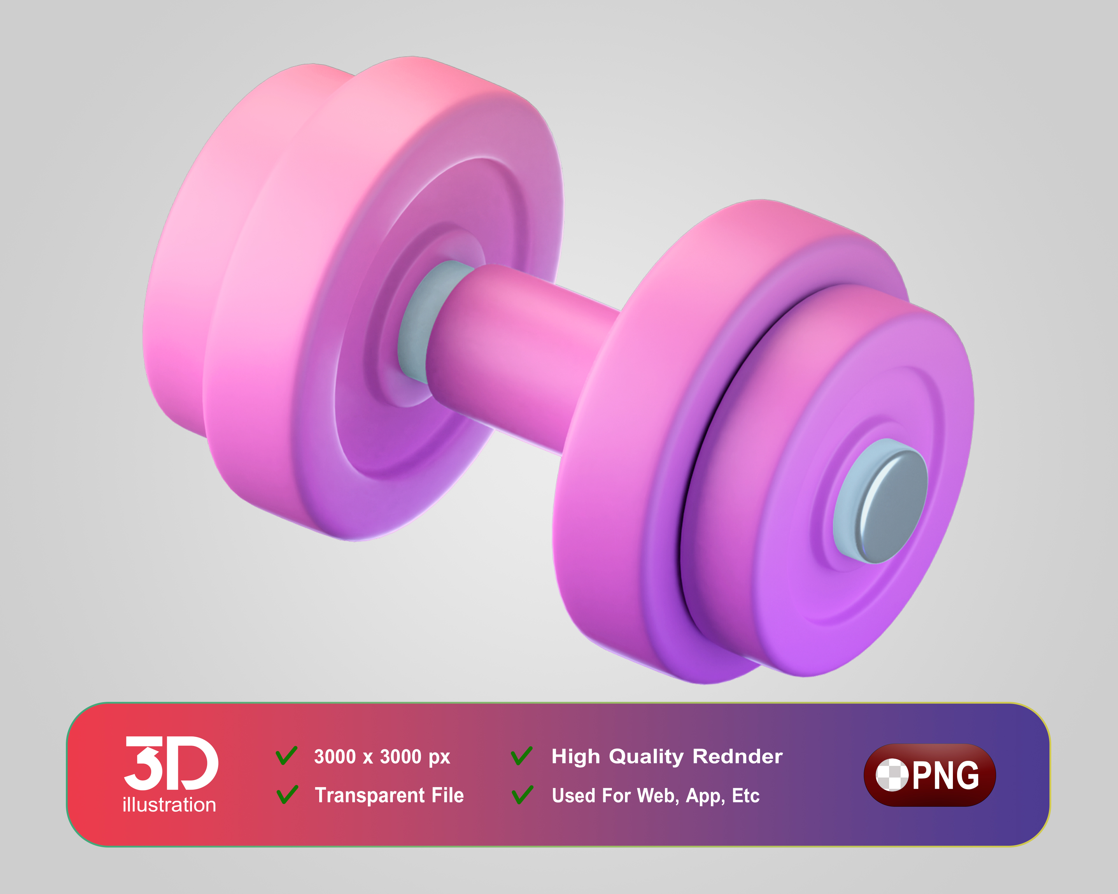 Pesos Elemento 3D De Academia Para Composição PSD