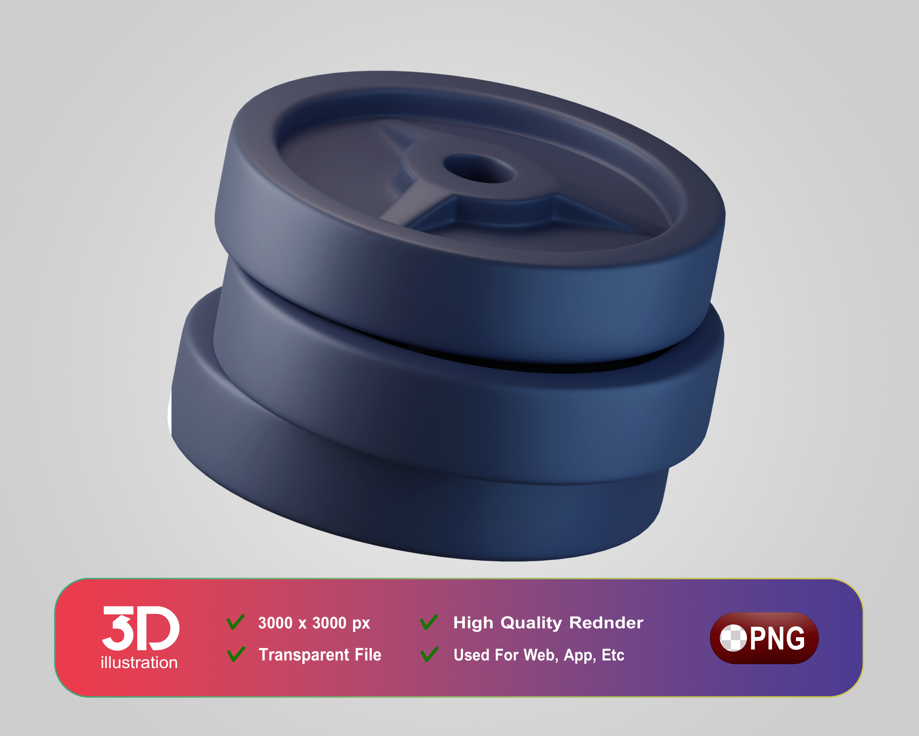 Pesos Elemento 3D De Academia Para Composição PSD