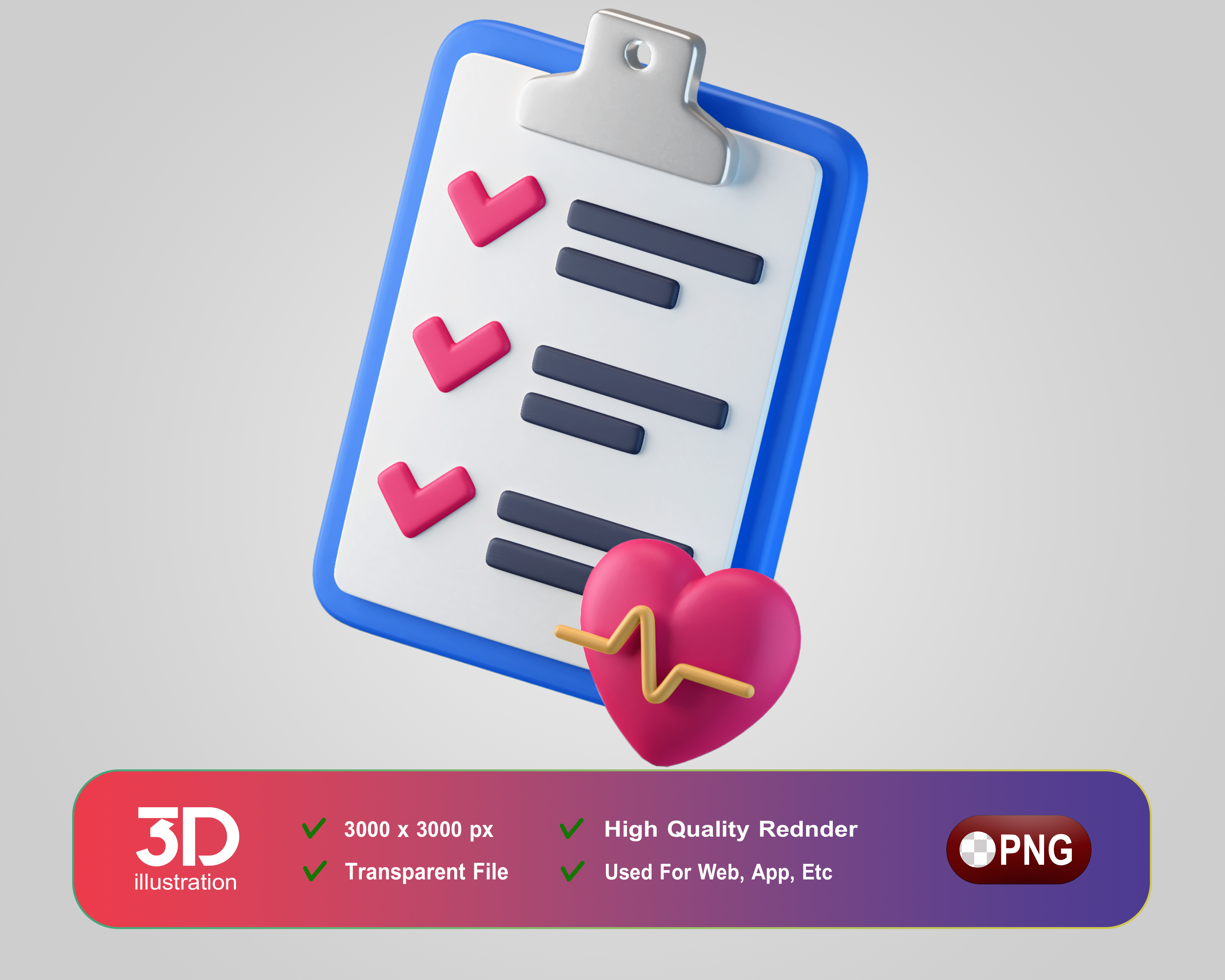 Prancheta Elemento 3D De Academia Para Composição PSD