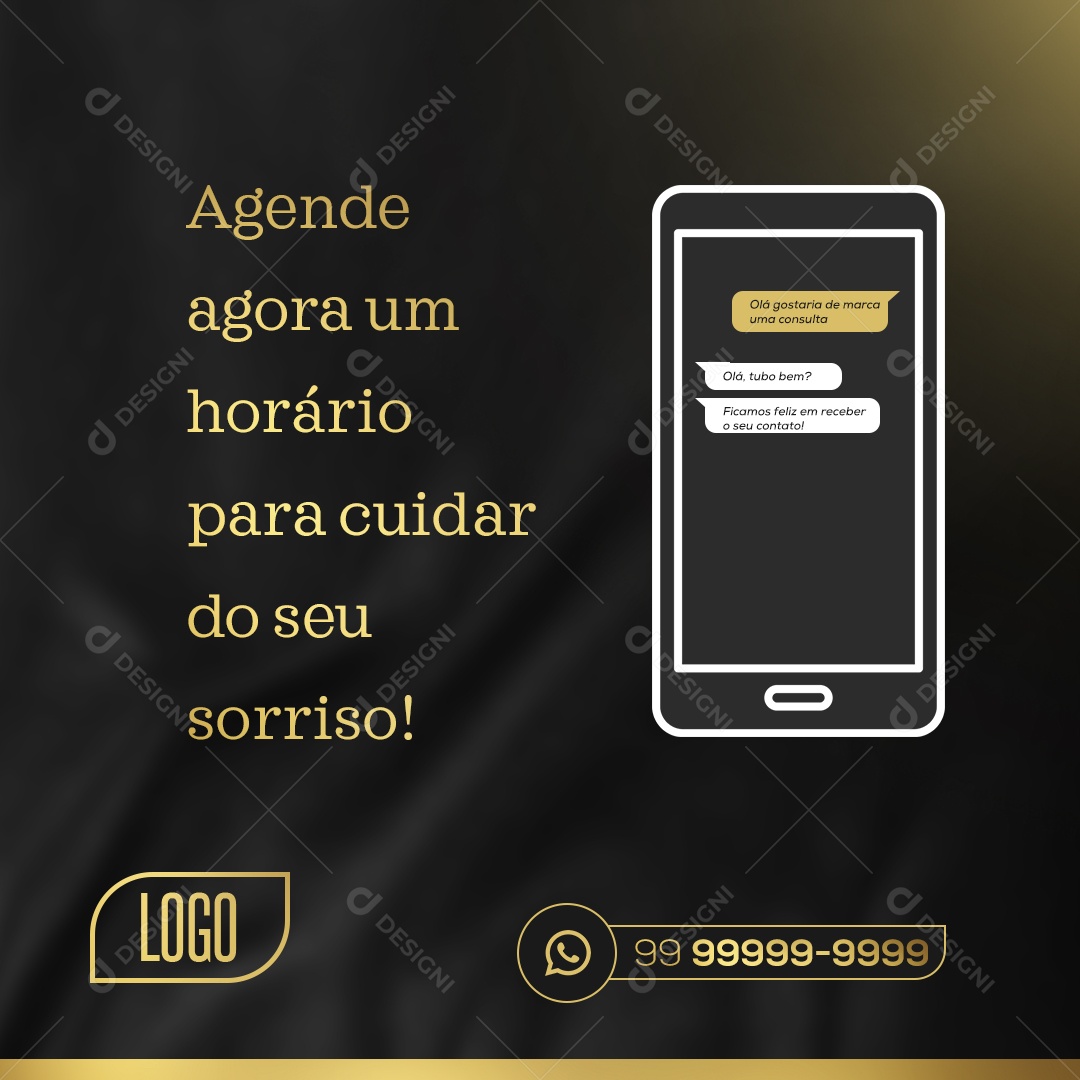 Social Media Agende Um Horário Odontologia PSD Editável