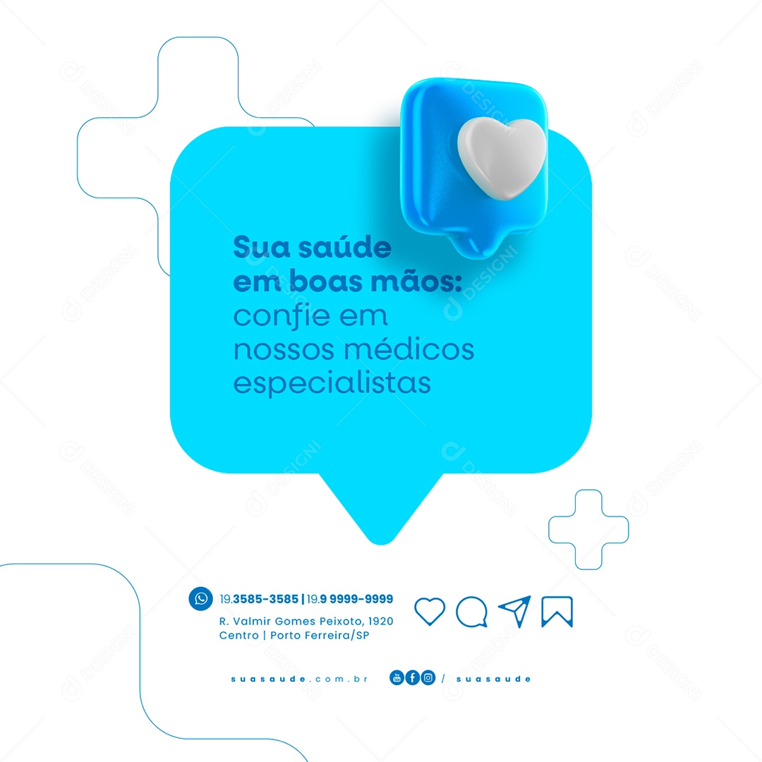 Sua Saúde Em Boas Mães Convênio Médico Social Media PSD Editável