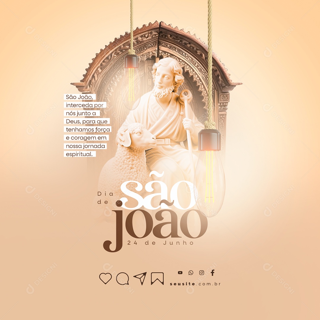 Interceda Por Nós Juntos Dia De São João Social Media PSD Editável