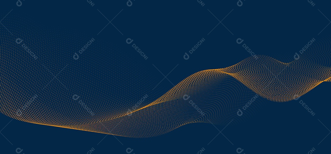 Background Linhas de Ondas 3D Abstratas Fluindo Vetor EPS