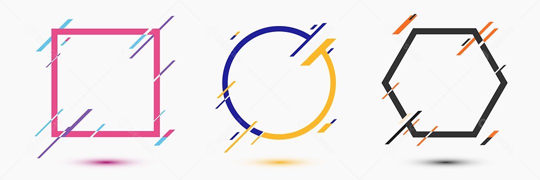 Conjunto de Formas Geométrico Vetor EPS