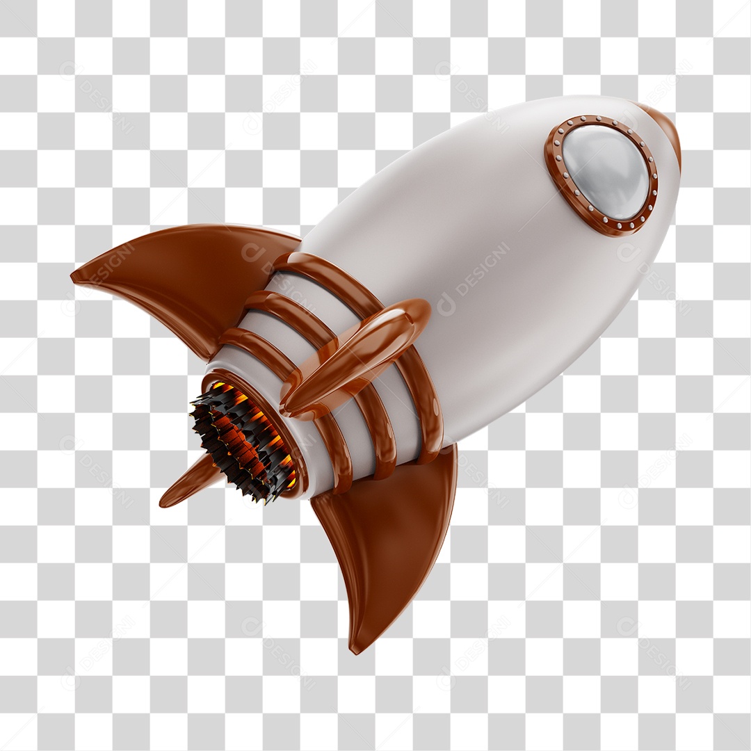 Foguete Marrom  Elemento PNG Transparente
