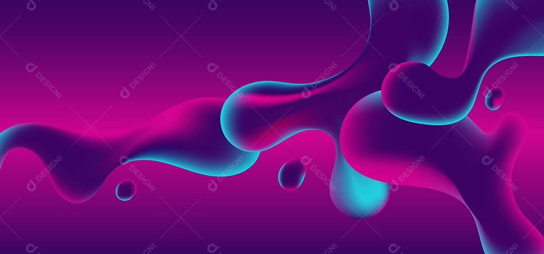 Cenário Formas Onduladas Líquidas Abstratas Vetor EPS