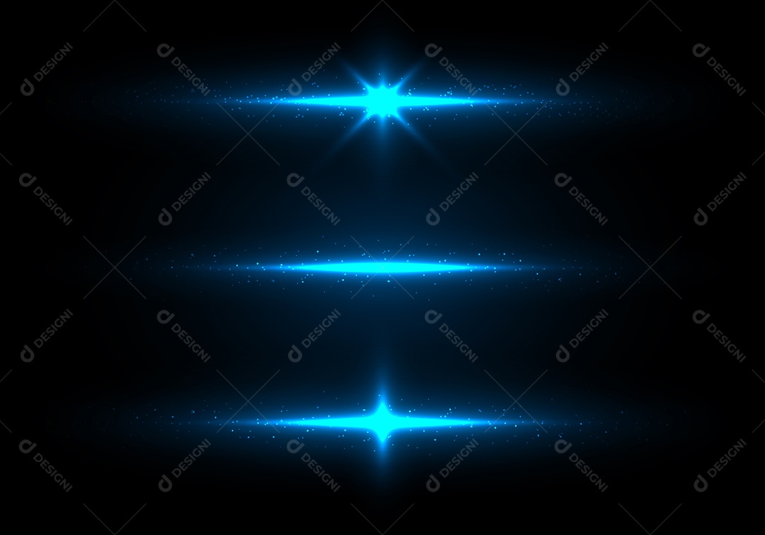 Cenário Conjunto de Iluminação Azul Vetor EPS