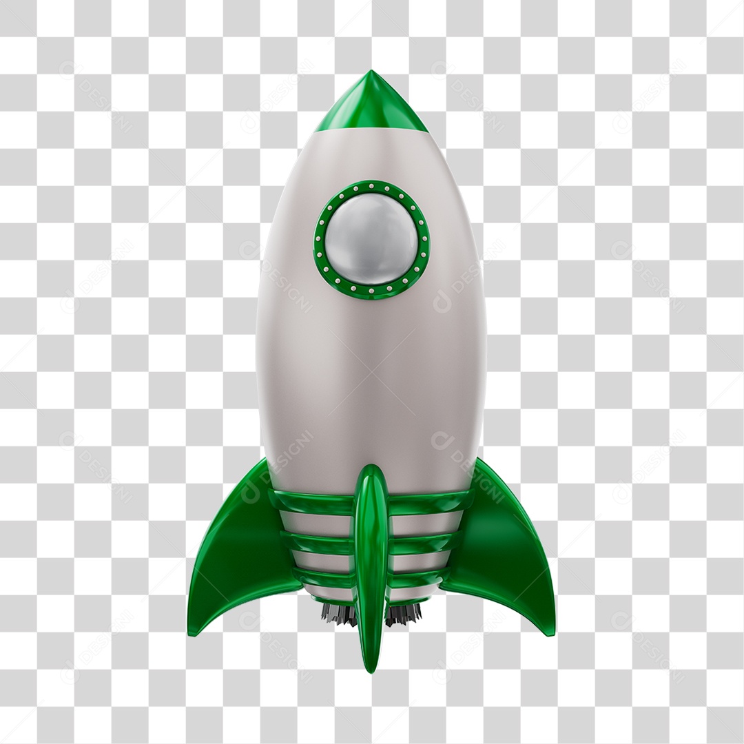 Foguete Verde Elemento PNG Transparente