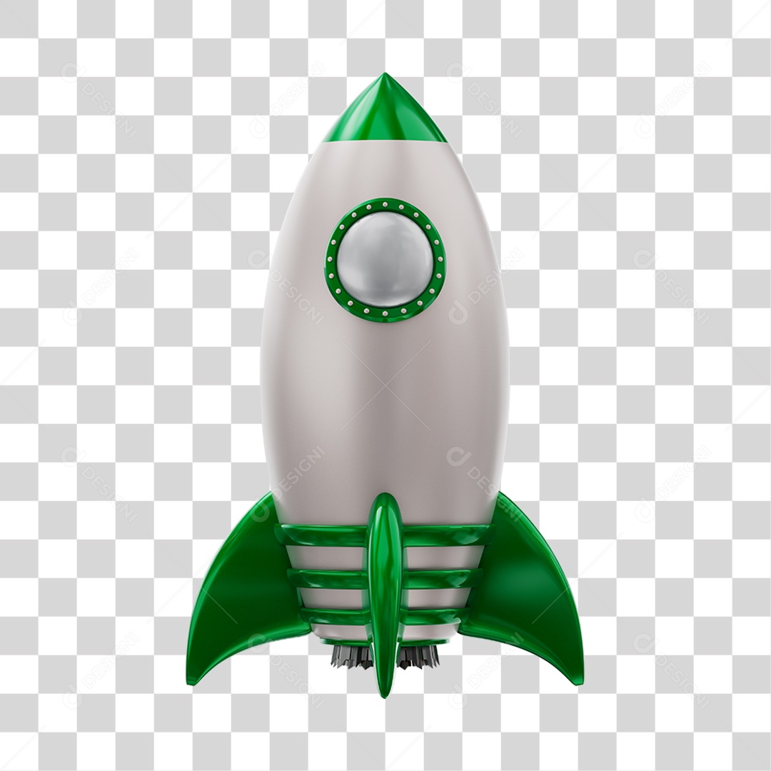 Foguete Verde Elemento PNG Transparente