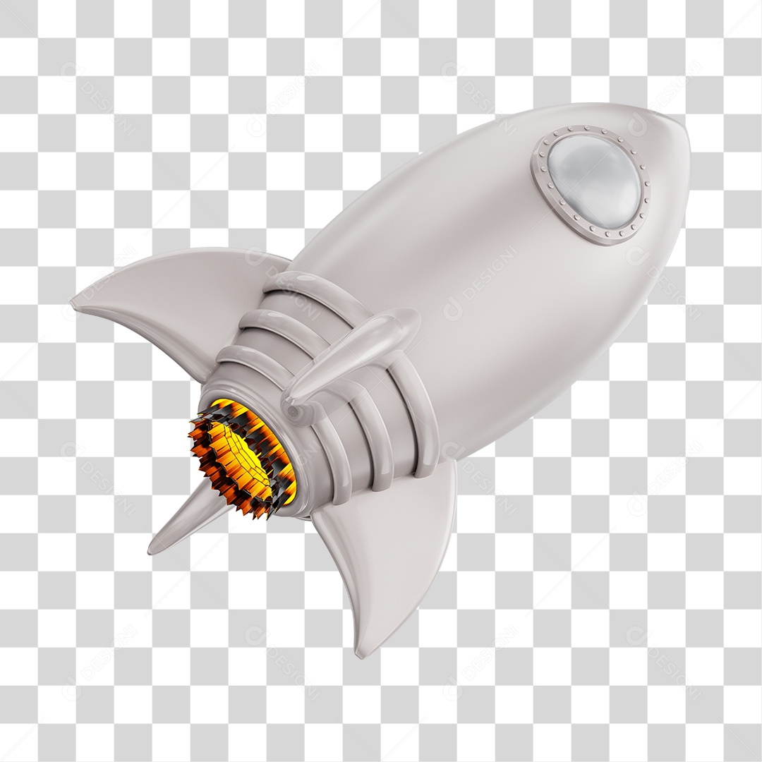 Foguete Branco Elemento PNG Transparente