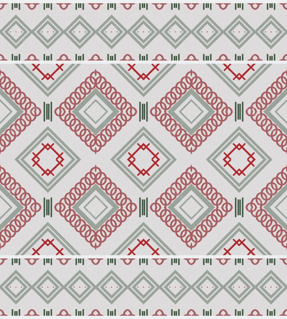 Padrão Tribal Tradicional Estilo Asteca Coloridos Modernos Vetor EPS