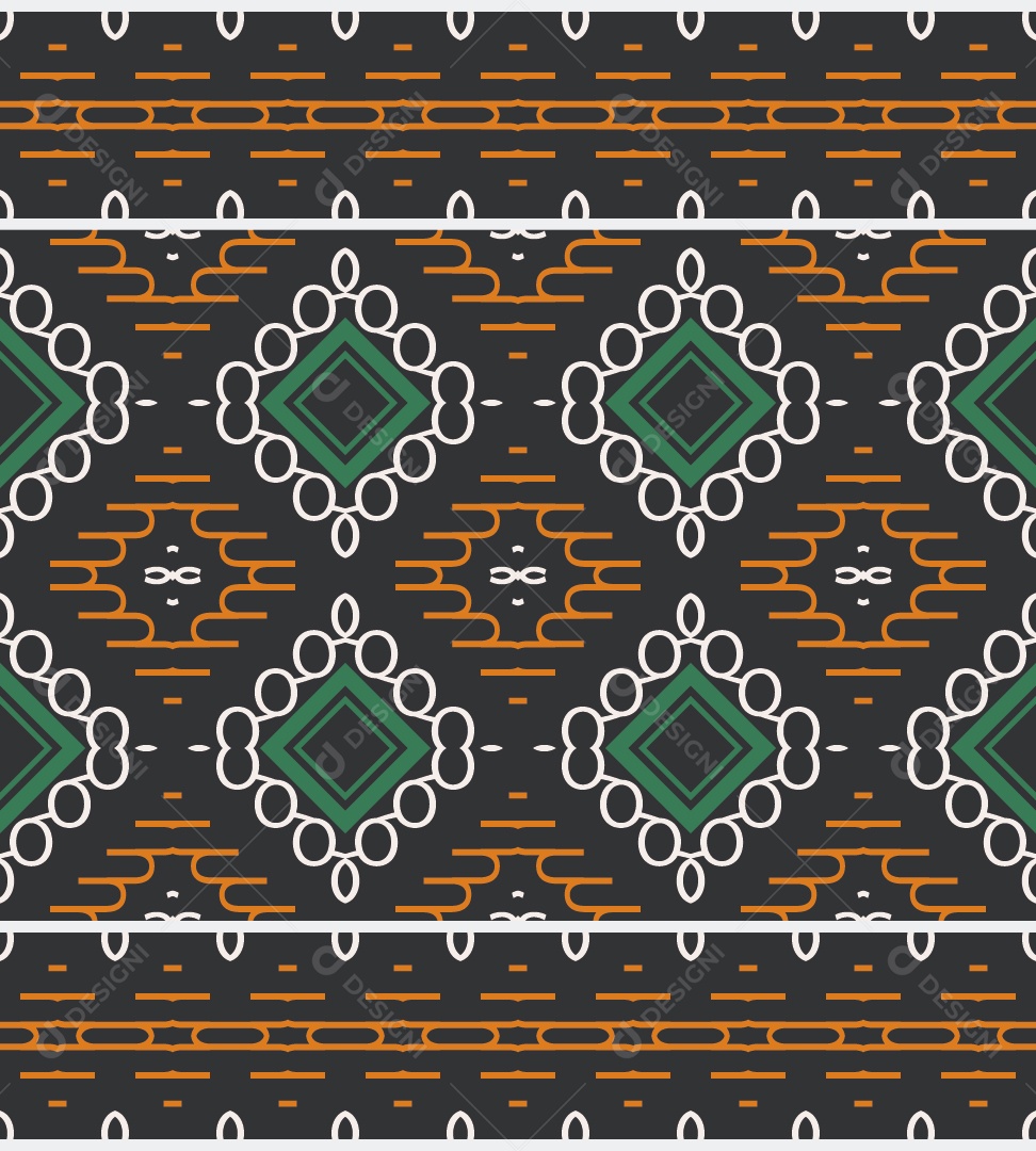 Padrão Tribal Tradicional Estilo Asteca Coloridos Modernos Vetor EPS