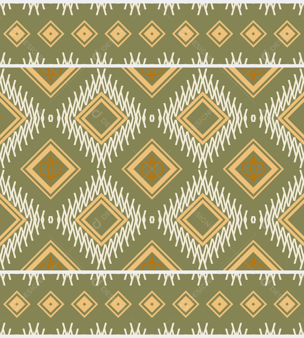 Padrão Tribal Tradicional Estilo Asteca Coloridos Modernos Vetor EPS