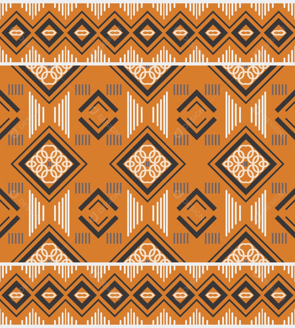 Padrão Tribal Tradicional Estilo Asteca Coloridos Modernos Vetor EPS