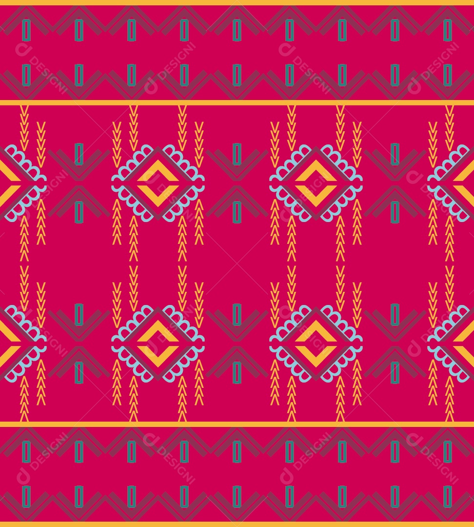 Padrão Tribal Tradicional Estilo Asteca Rosa Modernos Vetor EPS